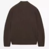 ژاکت با بافت پشم و چرم برند Massimo Dutti - 995469851