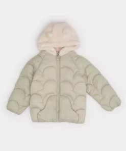 کاپشن دخترانه بادگیر و ضد آب با کلاه و زیپ E7951A525AU برند Defacto - 991313927