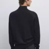 کاپشن با گردن ایستاده زیپدار برند Massimo Dutti - 954096723