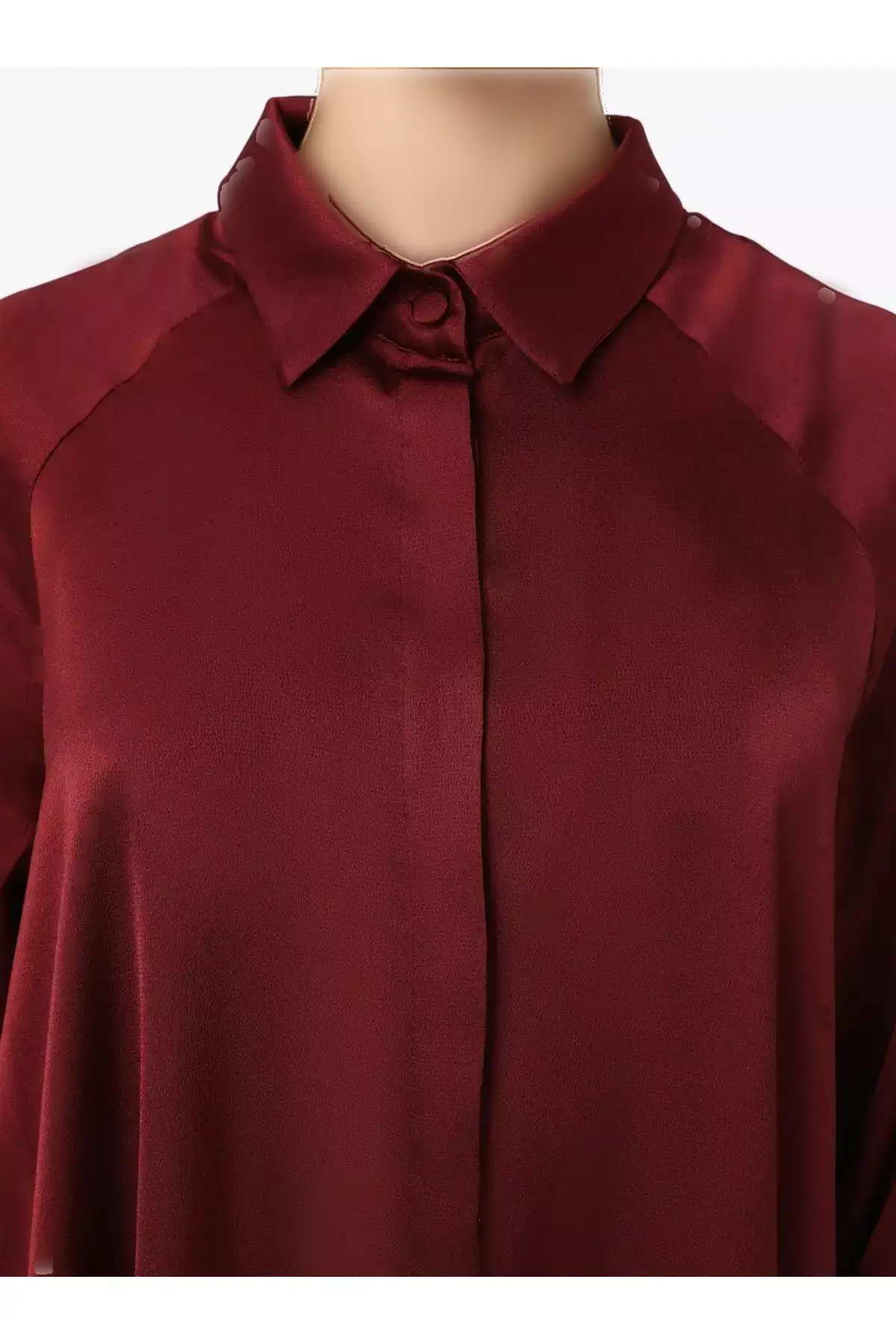 ست تونیک و شلوار ساتن - bordo - رفکا برند Refka - 942587151