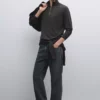 ژاکت با زیپ نخی برند Massimo Dutti - 967573815