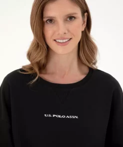 هودی زنانه مشکی با یقه گرد 50296945-VR046 برند U.S. Polo Assn. - 861556558