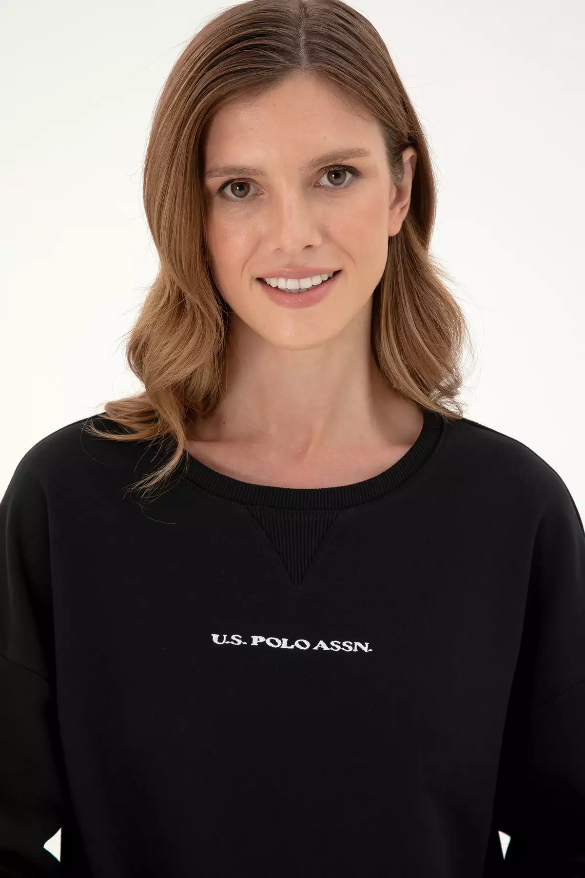 هودی زنانه مشکی با یقه گرد 50296945-VR046 برند U.S. Polo Assn. - 861556558