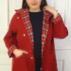 کاپشن trench کوتاه زنانه با زیپ و کلاه دار و دکمهدار در جلو برند LipLipo - 1027740199