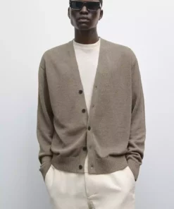 کاردیگان با ترکیب کتان برند Massimo Dutti - 943648677