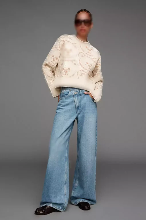 پلیور با طرح جاکار برند Bershka - 986086527