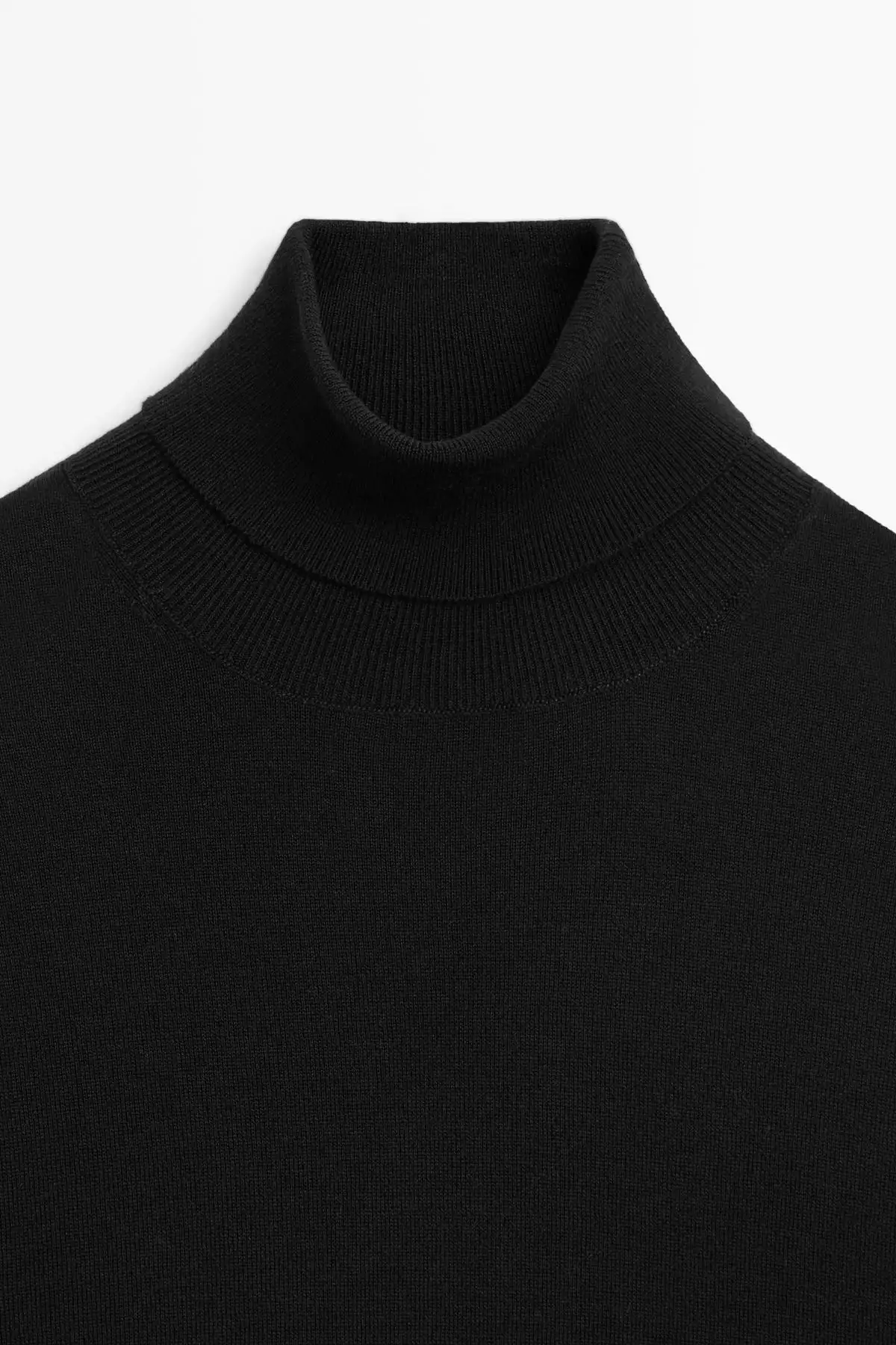کاپشن بافتنی یقه ایستاده از ترکیب پشم یخالی برند Massimo Dutti - 982461467