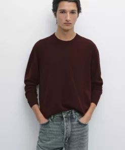 کاپشن گردن بیسیک با ترکیب پشم یونو برند Massimo Dutti - 966067947