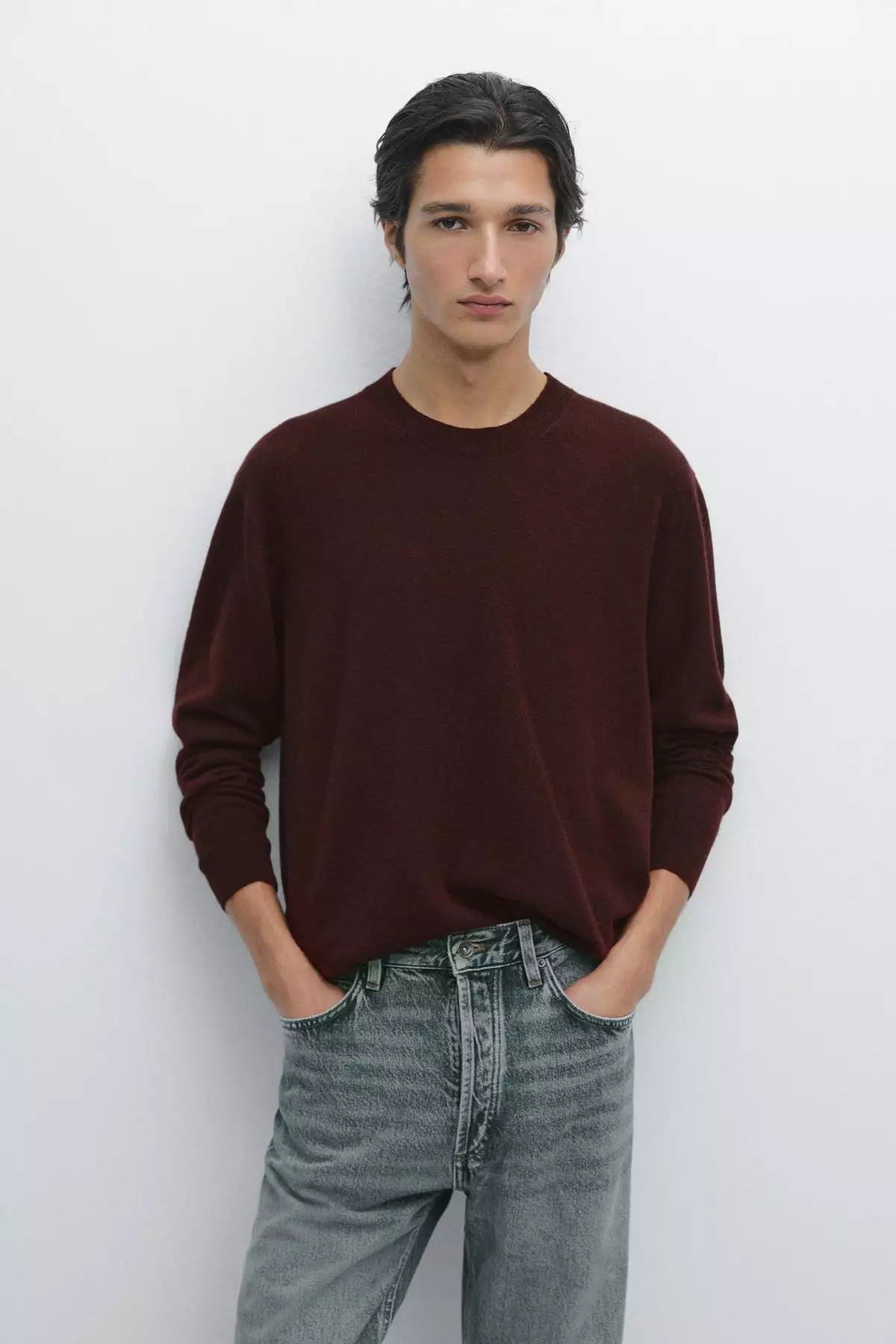 کاپشن گردن بیسیک با ترکیب پشم یونو برند Massimo Dutti - 966067947