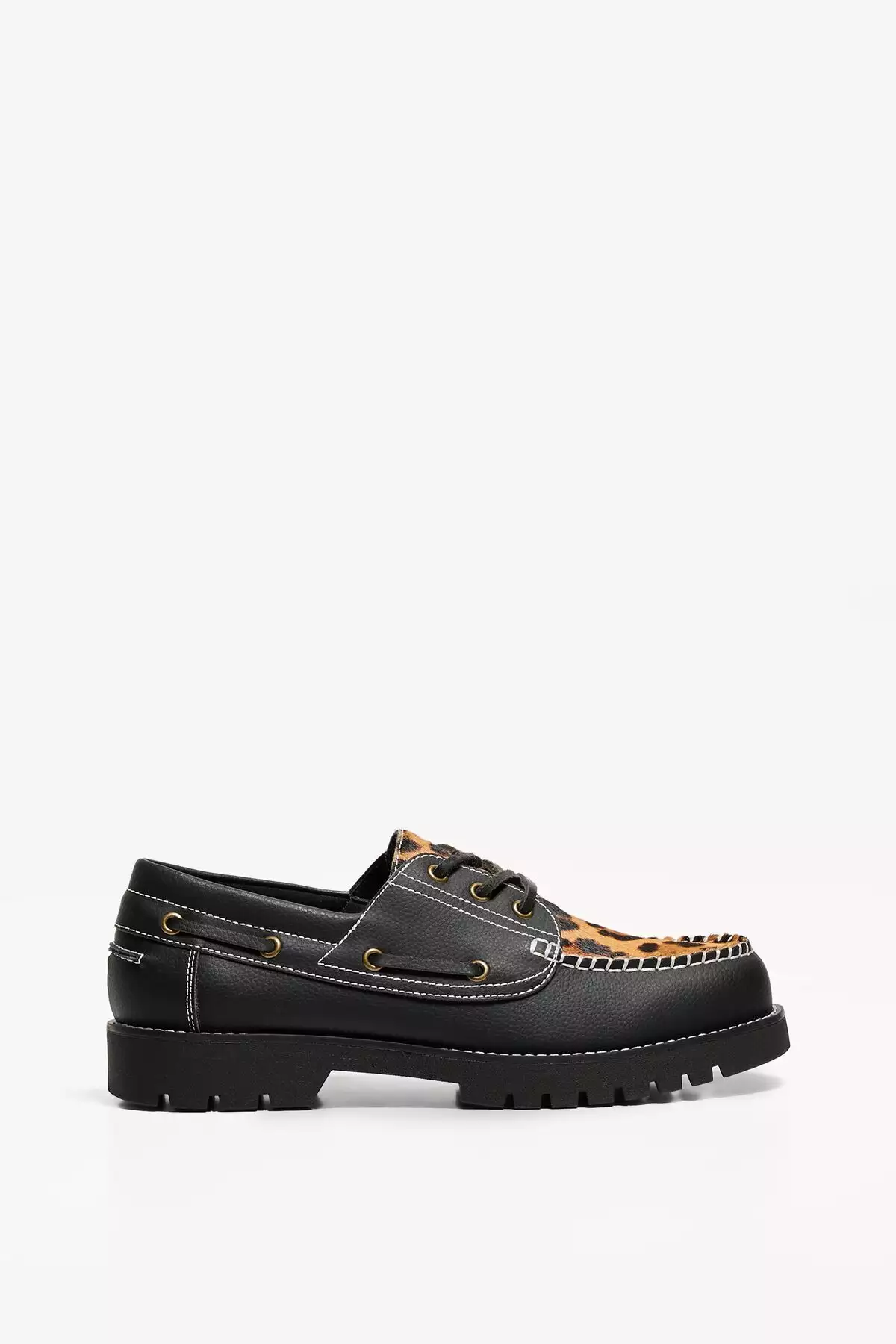 کفش قایق طرح پلنگی برند Bershka - 951881648