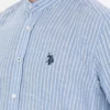 پیراهن مردانه یقه دار راهراه آبی 50288924-VR036 برند U.S. Polo Assn. - 833126752