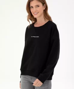 هودی زنانه مشکی با یقه گرد 50296945-VR046 برند U.S. Polo Assn. - 861556558