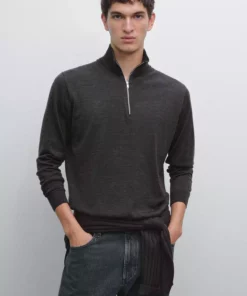 ژاکت با زیپ نخی برند Massimo Dutti - 967573815