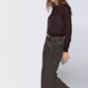 پلیور یقهدار بافتنی ۱۰۰% پشم برند Massimo Dutti - 984280804