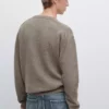 کت های کشباف با یقه گرد و طرح ملانژ برند Massimo Dutti - 991334061