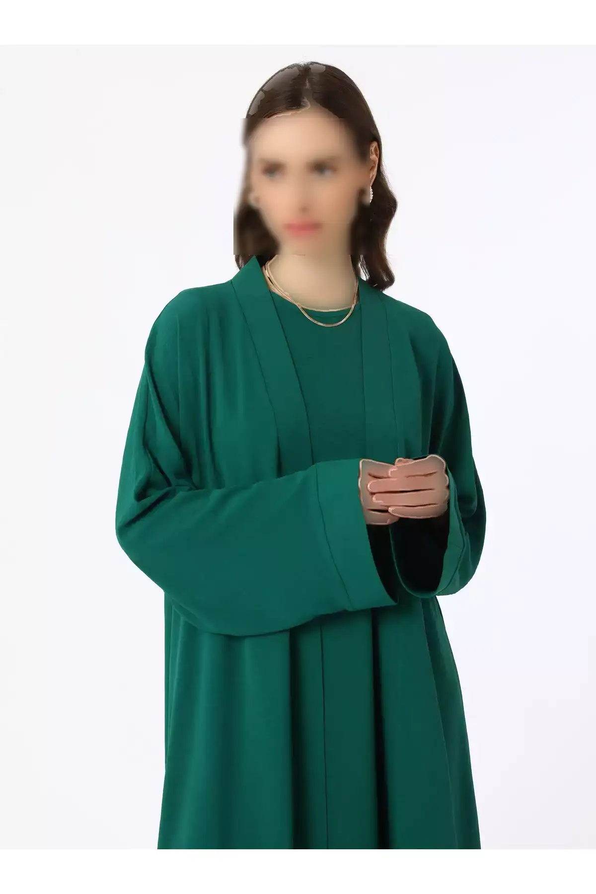 ست لباس و عبای آروبیند - رنگ سبز زمرّدی - برند رفکا برند Refka - 917549024