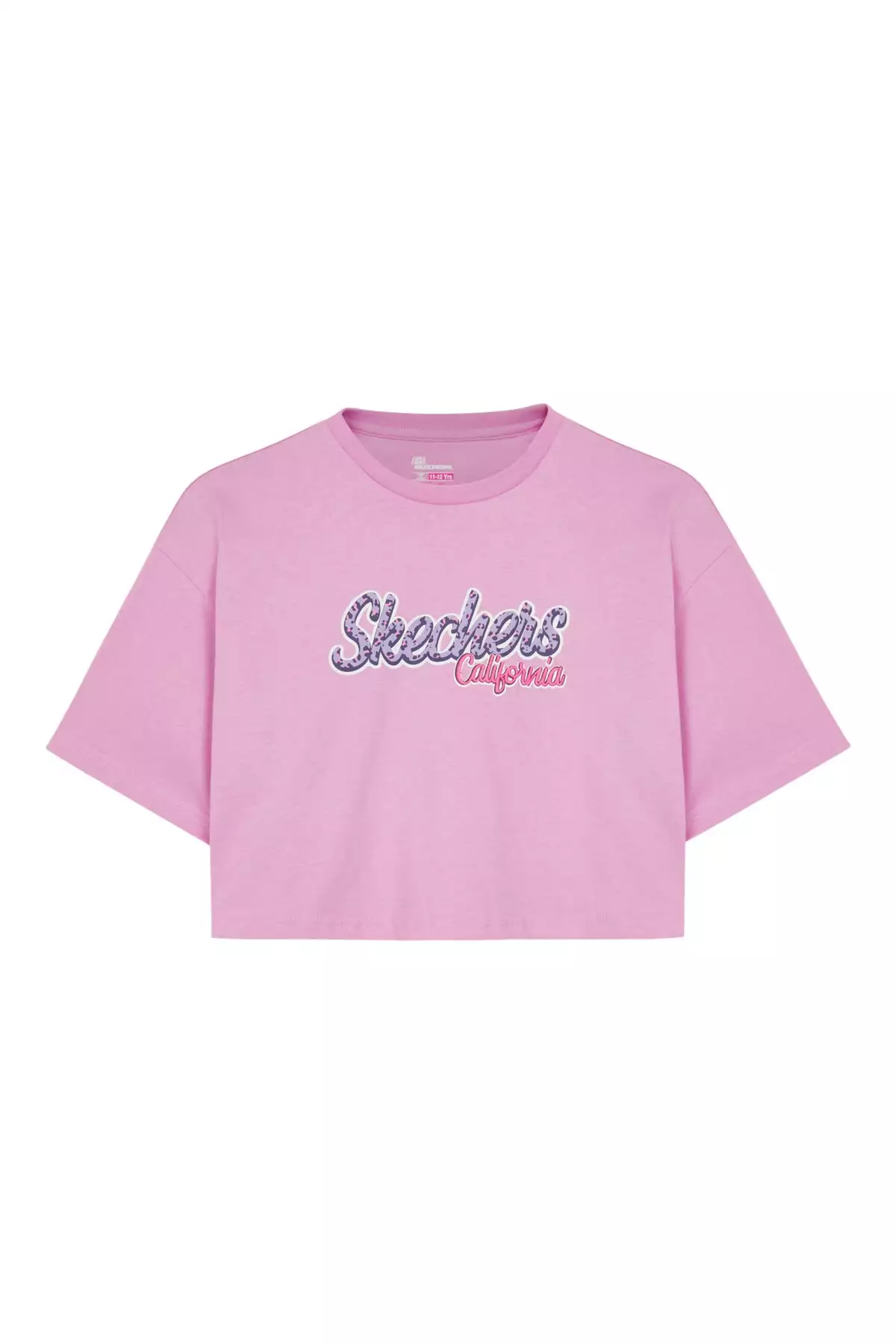 تیشرت گرافیکی کوتاهدست دخترانه بزرگ به رنگ صورتی روشن مدل SK241040-590 برند Skechers - 1026130556