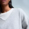 کاپشن یقه V با بافت نرم برند Bershka - 963494430