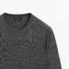 ژاکت بافتنی پشمی مرینو ۱۰۰% برند Massimo Dutti - 943650724