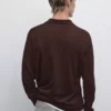 پولوشرت یقه دار بافته شده برند Massimo Dutti - 966123412
