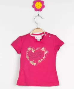 تی‌شرت دخترانه رنگ فوشیا، سایز یک اندازه، مناسب برای سن 18 ماه برند Chicco - 2433548