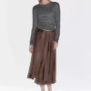 دامن میدی پیلیلی برند Massimo Dutti - 970217665