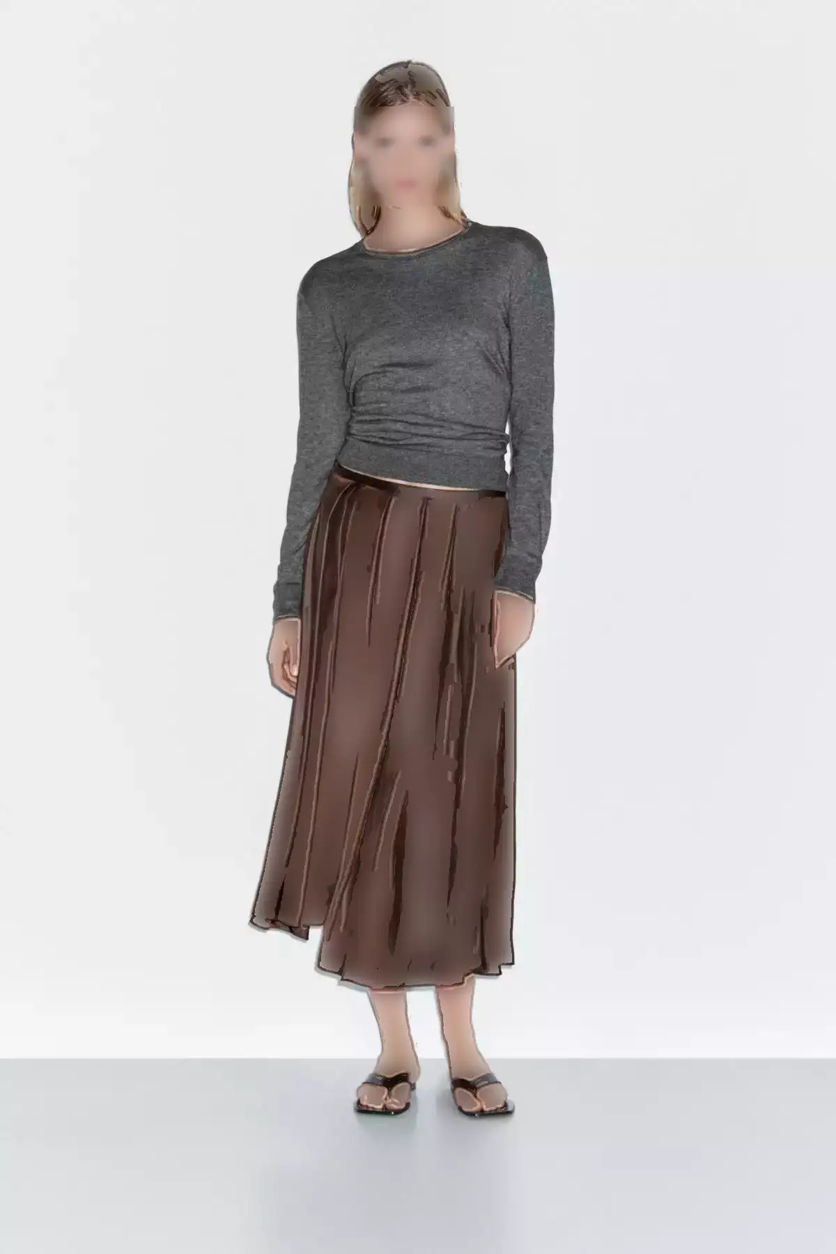 دامن میدی پیلیلی برند Massimo Dutti - 970217665