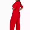 لباس زنانه بزرگپرو سایز، سرهمی کِرِپ رنگی TLM174 برند Truva XXL - 411968124