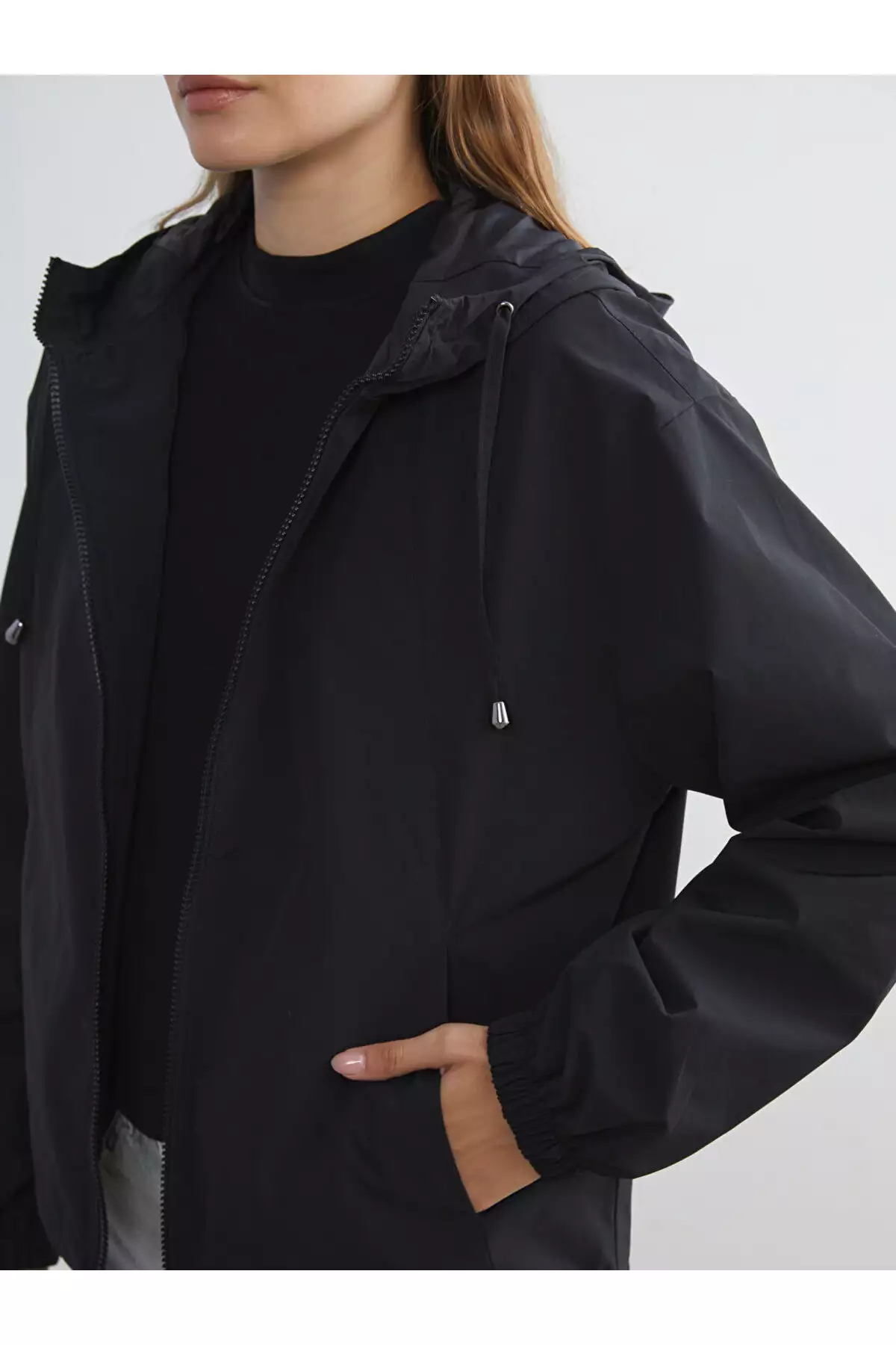 بارانی زنانه با کلاه برند LC Waikiki - 980688900