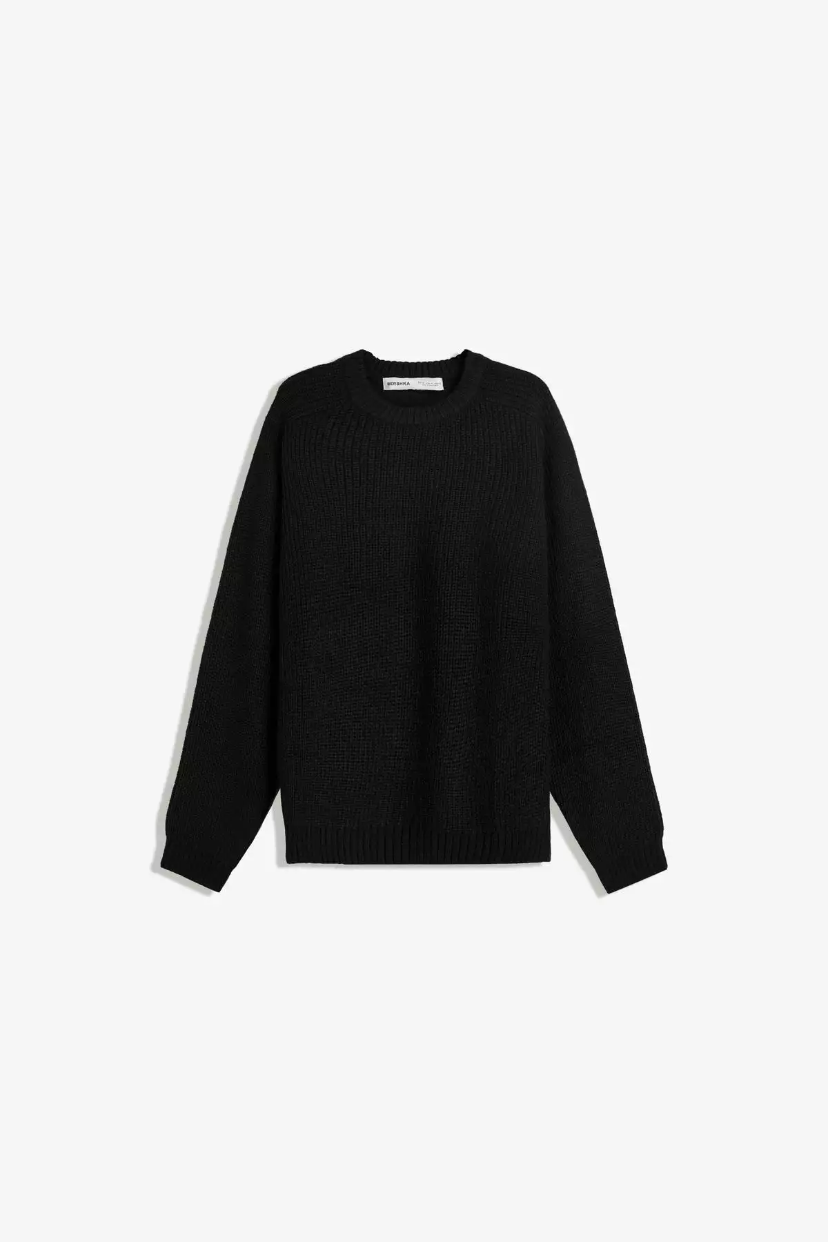 پلیور بافتنی پشمینه با آستین فیتیلهای برند Bershka - 970730352