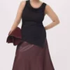 دامن میدی با ظاهر چرم برند MANGO - 980445473