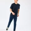 شلوار ورزشی مردانه ام اسلیم پنبهای - رنگ سرمهای برند Skechers - 984760090