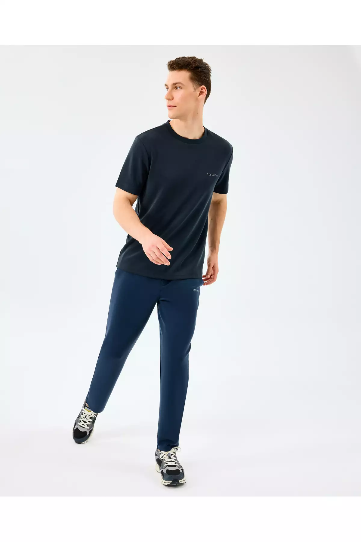 شلوار ورزشی مردانه ام اسلیم پنبهای - رنگ سرمهای برند Skechers - 984760090