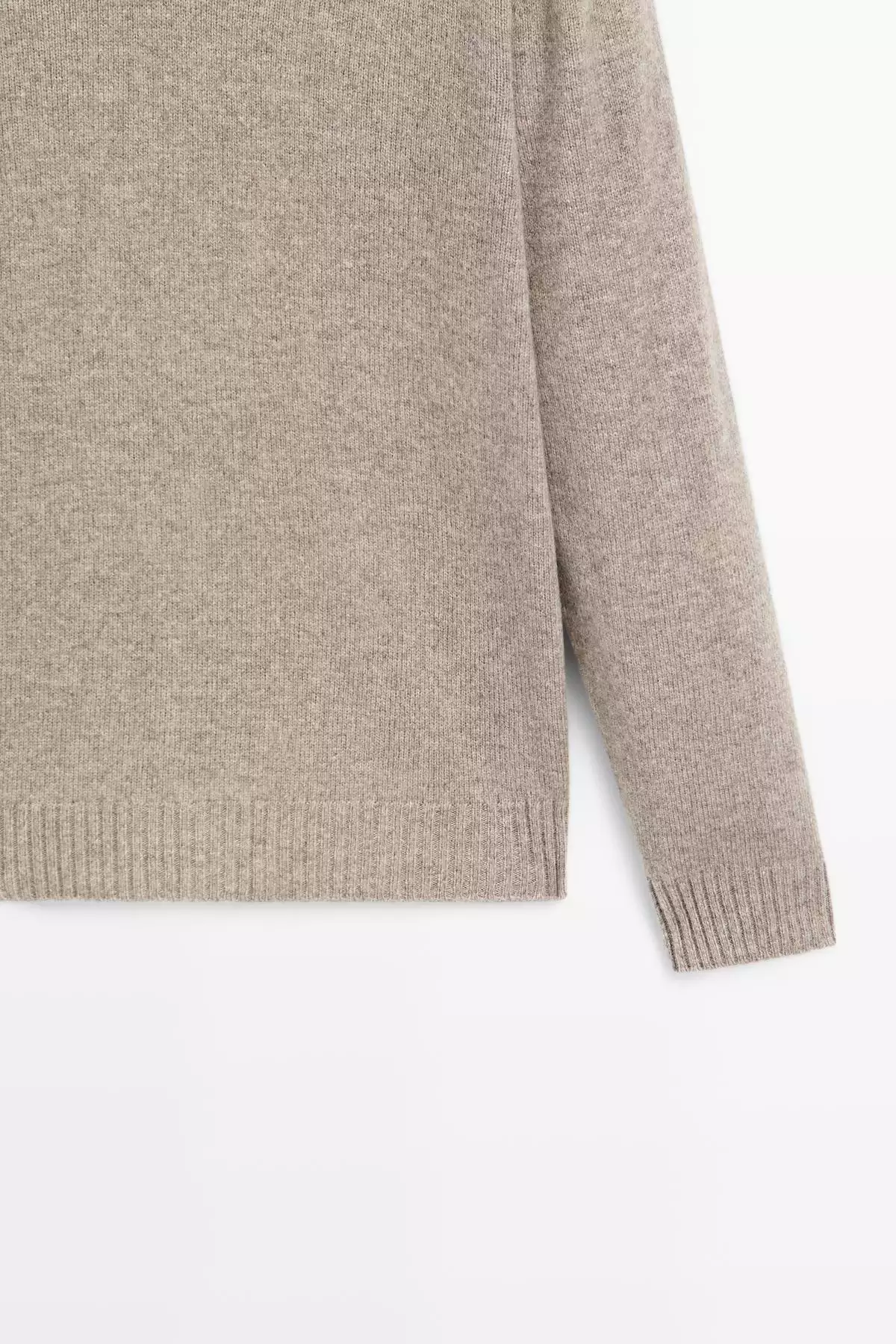 کاپشن یقه V با ترکیب پشم برند Massimo Dutti - 991333670