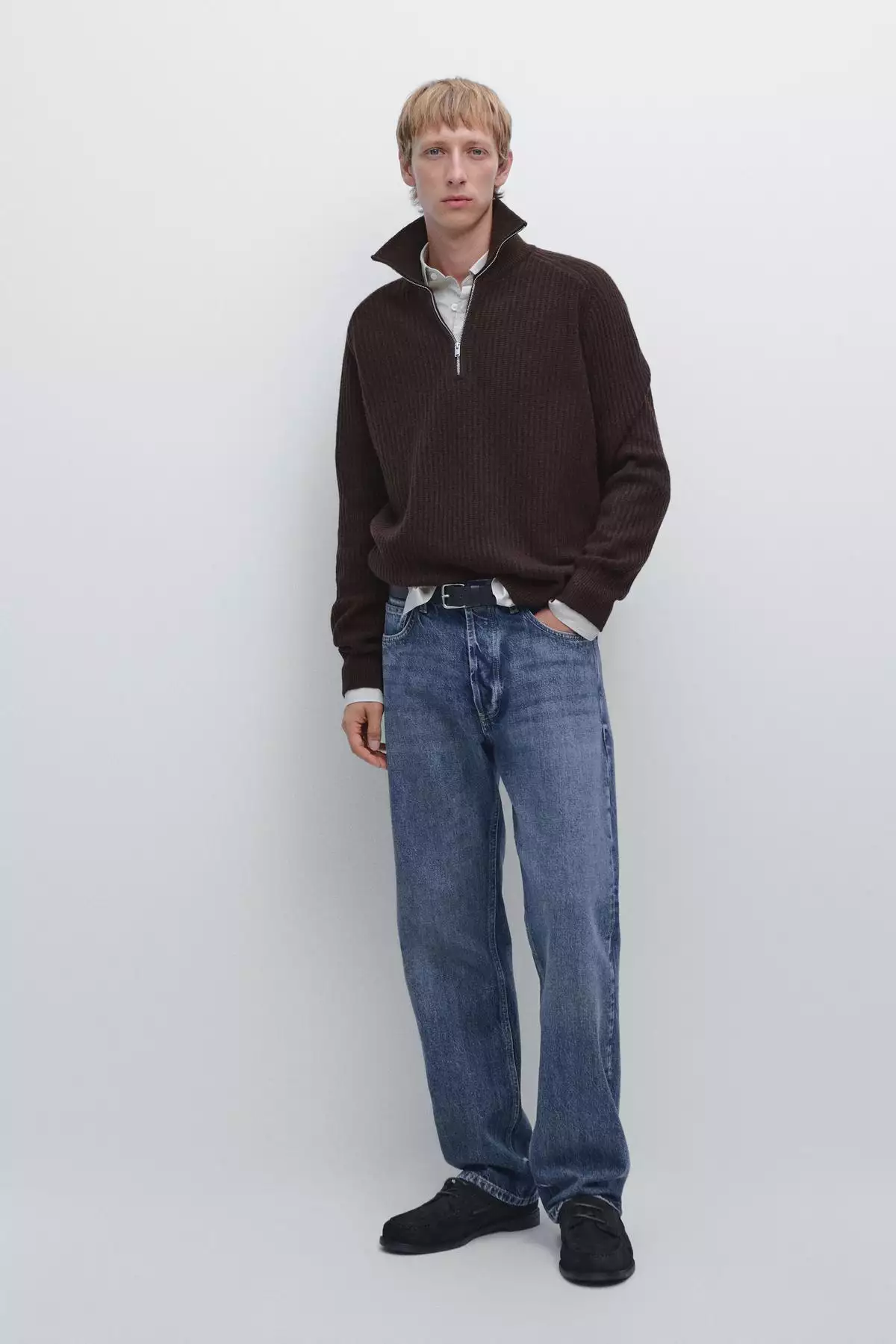 ژاکت چهارخانه یقهدار از ترکیب پشم یابسته برند Massimo Dutti - 995466852