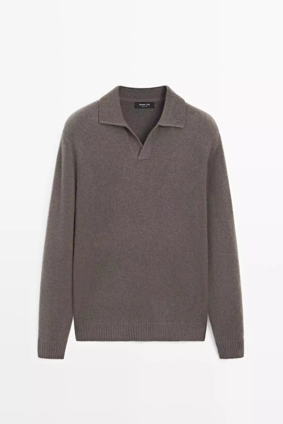 پلیور یقه polo با ترکیب پشم یوزن برند Massimo Dutti - 991307678