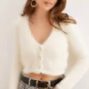 ست بافتنی زنانه رنگ اکرو شامل: بستن داخلی و ژاکت. برند Olalook - 871405540