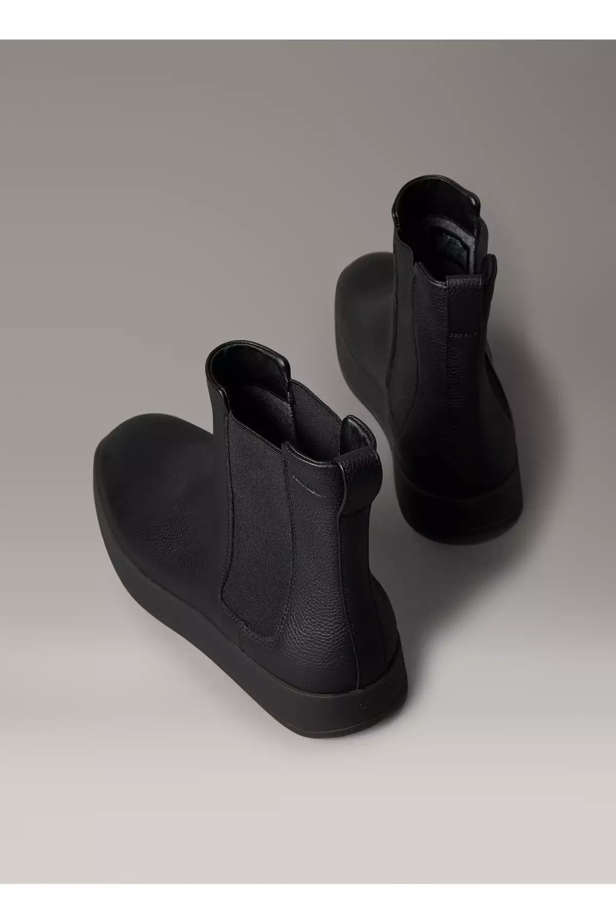 چکمه مردانه سیاه هایبرید کاپ چلسی چرم برند Calvin Klein - 1018239569