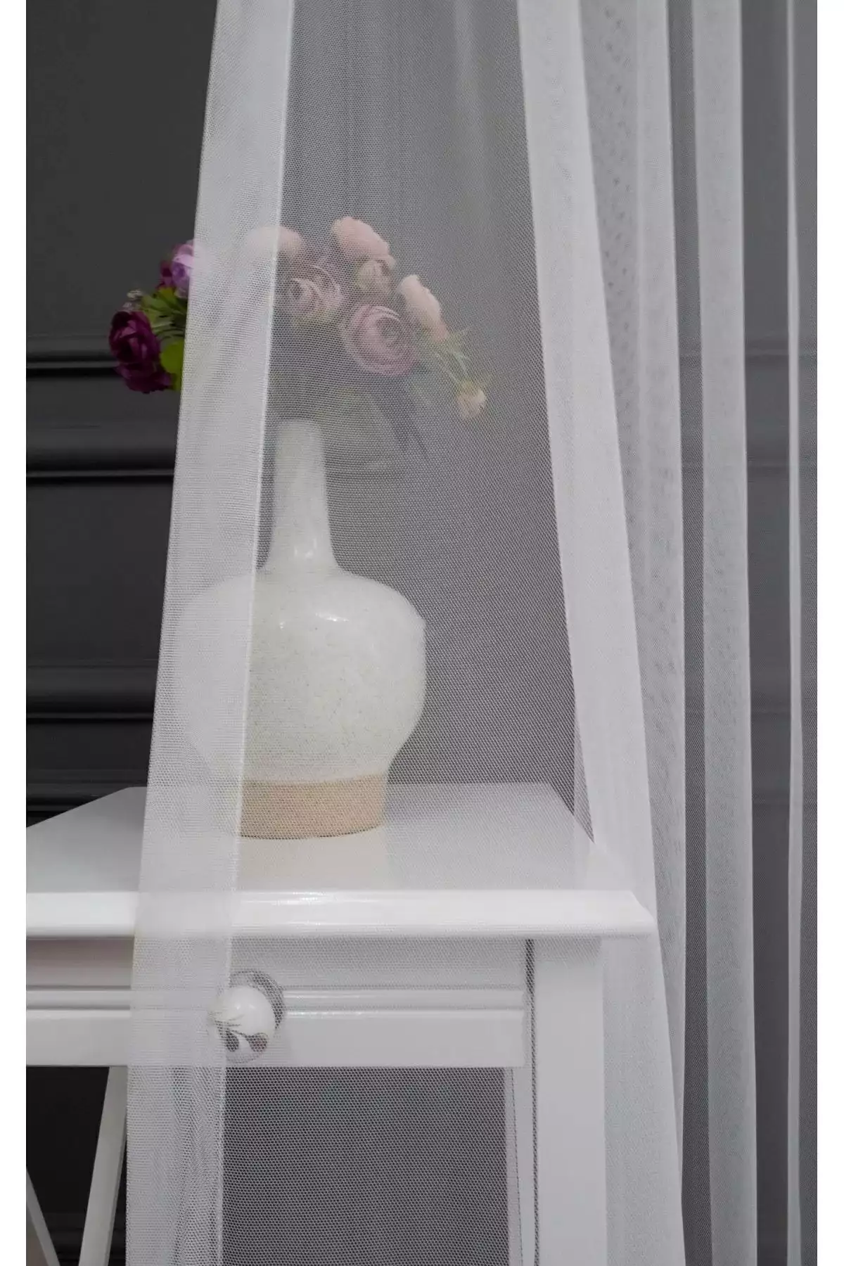 پرده توری چلنیوم (1/3) با چینهای ظریف مناسب برای هر اتاق، پرده توری با رنگ لیمویی برند NP Narin Home - 743179922