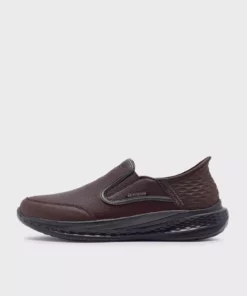 کفش کژوال مردانه اسلید-کوپر با ترکیب چرم 205237 RDBR برند Skechers - 1036259650