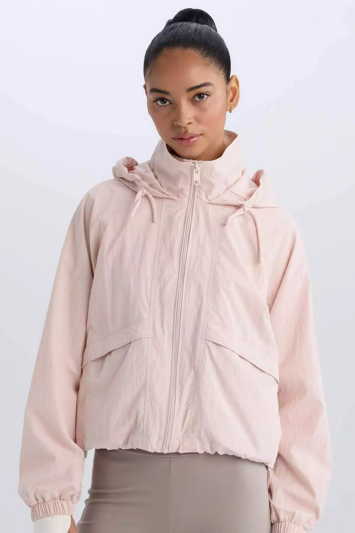 بارانگیر نازک با کلاه و جیب، مناسب برای استفاده در باران برند Defacto - 902001832