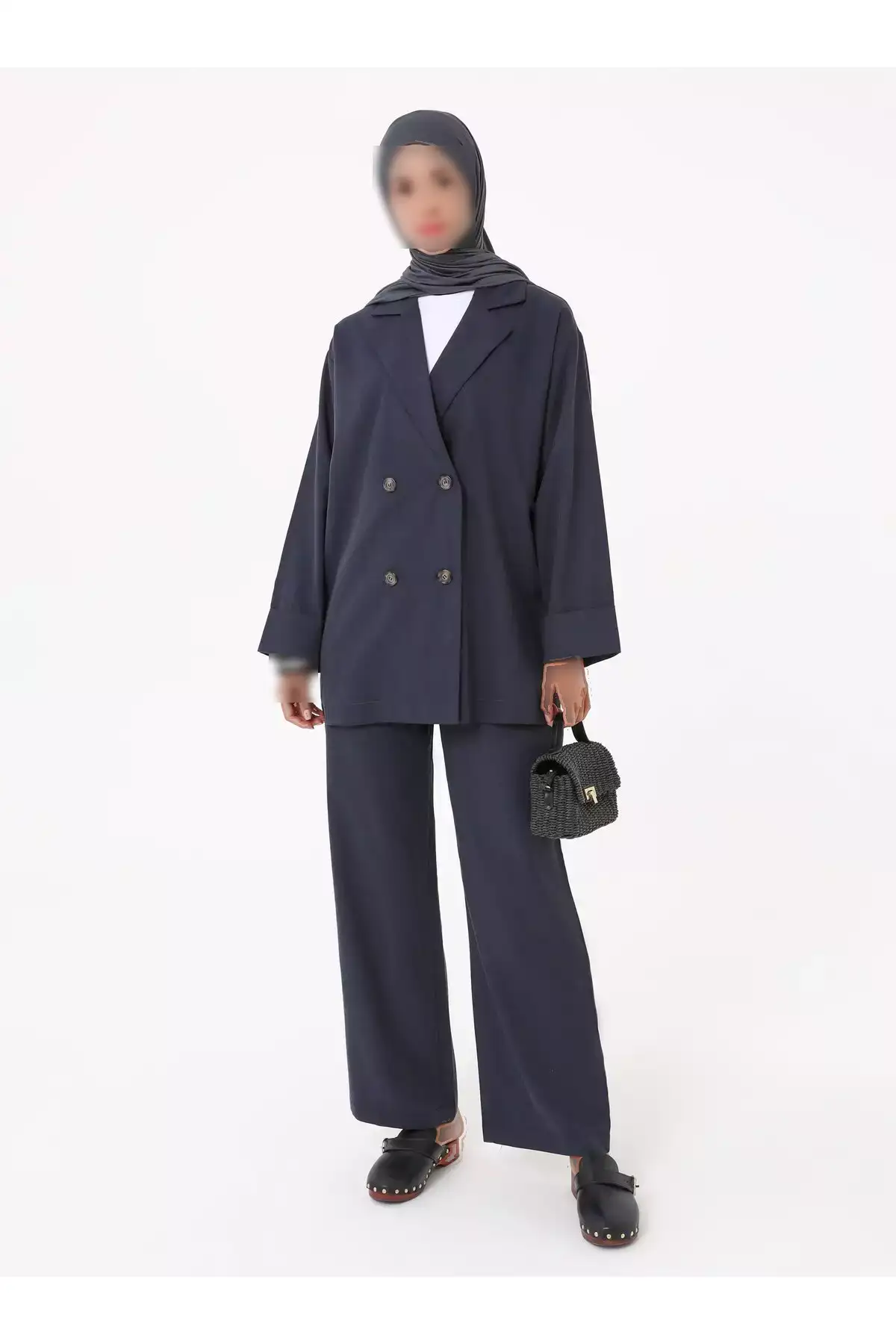 ست Jacket و شلوار نرم و راحت - رنگ سرمهای - برند Refka - 963076088