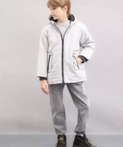 پاره کاپشن پسرانه ضد آب با هودی و آستری پلار و جیب دار D1132A824WN برند Defacto - 871120513