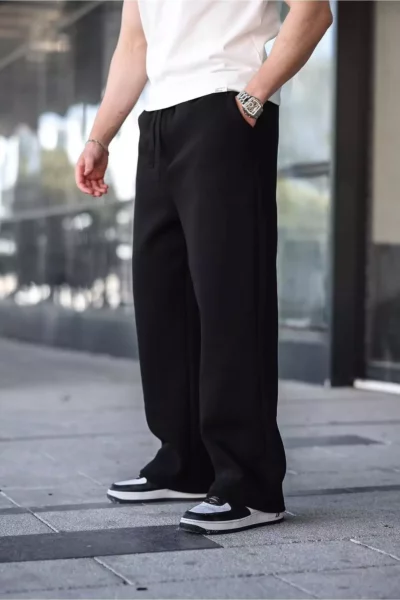 شلوار راحتی مردانه کوتاه سیاه E6578 برند Madmext - 977590906