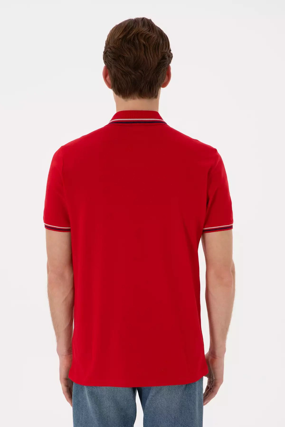 پولو یقه دار مردانه مدل رگولر فیت رنگ قرمز تیشرت پایه 50306011-VR030 برند U.S. Polo Assn. - 928101153