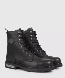 کفش چرم مشکی مردانه کلمار با طرح ۰۲۵M100553 برند Harley Davidson - 1267038