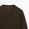 ژاکت بافت یخنی ۱۰۰٪ پشم مروسی برند Massimo Dutti - 975180291