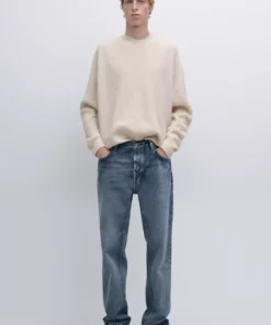 ژاکت دور گردن حلقهای با بافت راهراه برند Massimo Dutti - 991312696