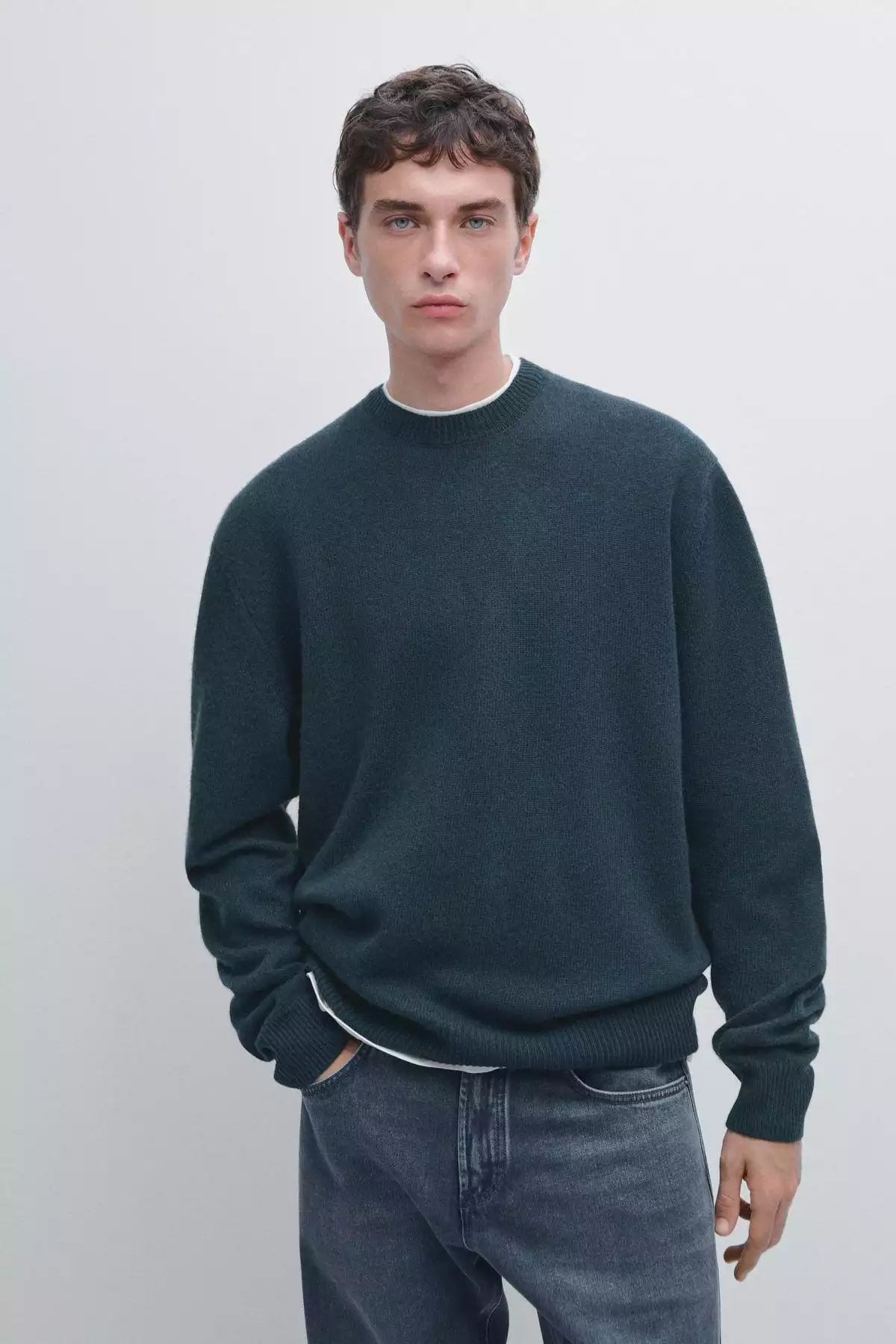 ژاکت با یقه دوچرخهای از ترکیب پشم یوان برند Massimo Dutti - 1024805809