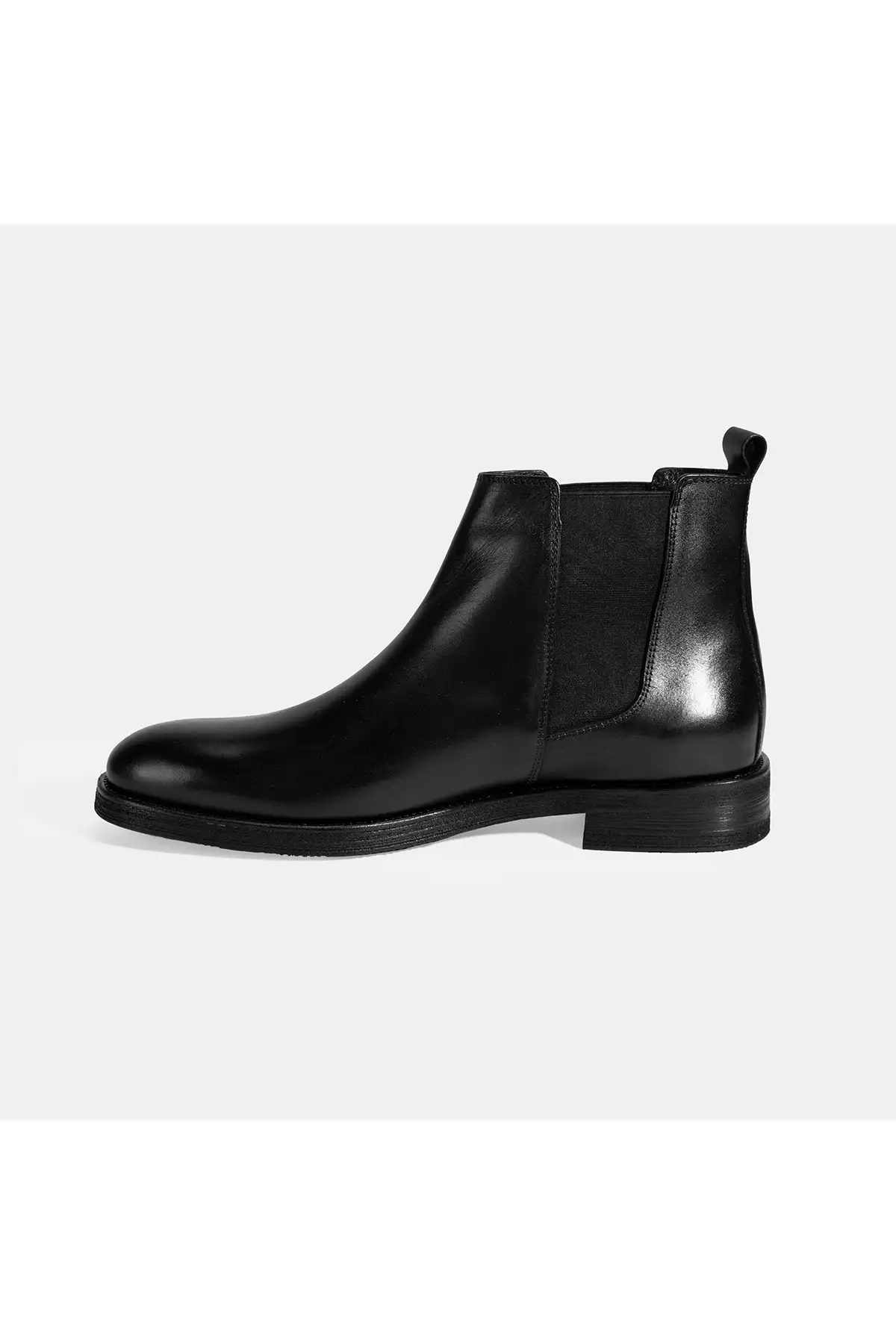 چکمه چرمی مشکی مردانه با جزئیات لاستیکی برند Desa - 990035723